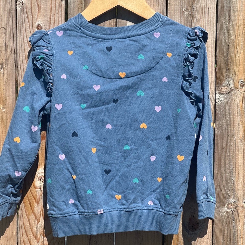 Ruffle Butts Hearts Print Ruffle Sweater - Picture 12 of 12